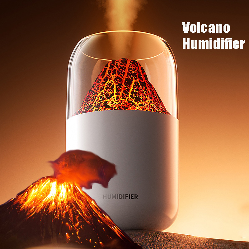 Mini Volcano Flame Humidifier  - Home Fragrance Types review and price